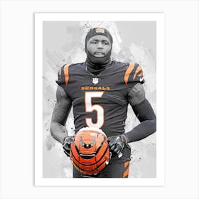 Tee Higgins Cincinnati Bengals Art Print