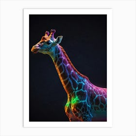 Rainbow Giraffe 3 Art Print