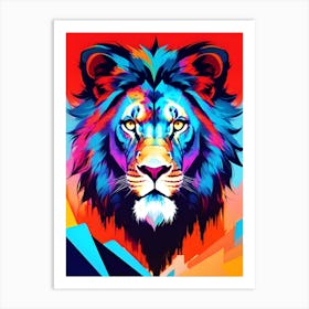 Colorful Lion 1 Art Print