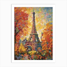Eiffel Tower Paris France Paul Signac Style 4 Art Print