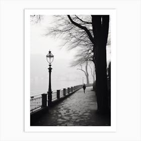 Como Italy Black And White Analogue Photography 1 Art Print