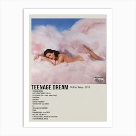 Teenage Dream By Katy Perry 2010 Poster Art Print