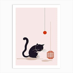 Cat Play Art Print