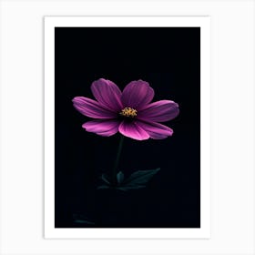 Dark Purple Flower Art Print