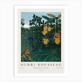 Henri Rousseau The Repast Of The Lion Art Print