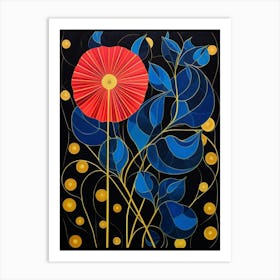 Morning Glory 1 Hilma Af Klint Inspired Flower Illustration Art Print