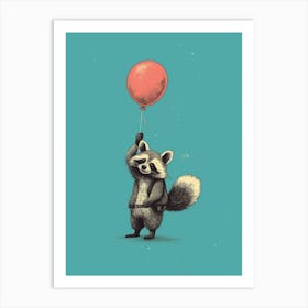 Raccoon Blowing A Bubble 1 Art Print