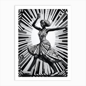 African Energy And Movement Aztec Art Print