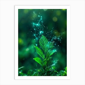 Green Leaves In The Forest Art Print