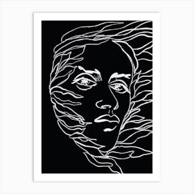 Woman'S Face Art Print Art Print