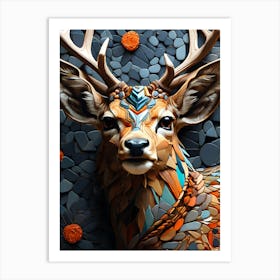 Deer Head Art Print