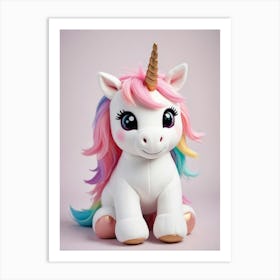 Unicorn Stuffed Animal Art Print