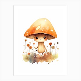 Cute Mushroom Nursery 10 Art Print