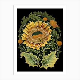 Calendula Leaf Vintage Botanical 2 Art Print