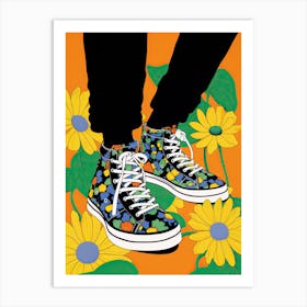 Floral Sneaker Magic Art Print