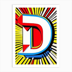 D, Letter, Alphabet Comic 1 Art Print