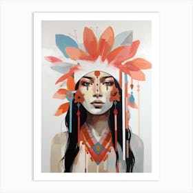 Native American Woman | Boho print 1 Art Print