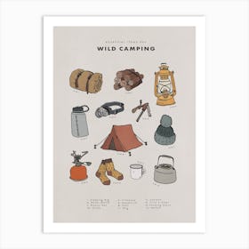 Camping Things Art Print