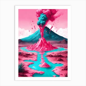 Volcano Pink 3 Art Print