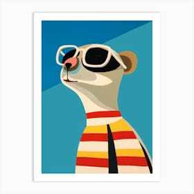 Little Meerkat 1 Wearing Sunglasses Art Print