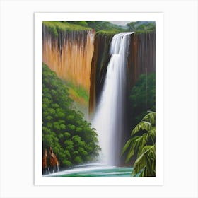 Kaieteur Falls, Guyana Peaceful Oil Art (1) Art Print