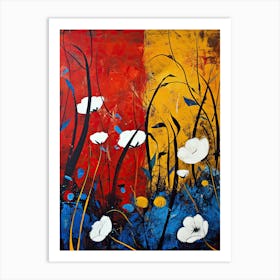 Poppies, Pop Art Art Print