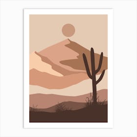 Cactus In The Desert 21 Art Print