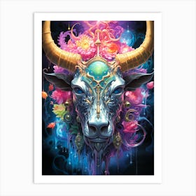 Bull Head Art Print