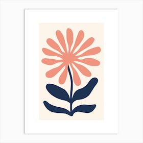 Peach Daisy Art Print