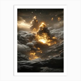 Fire And Smoke Art Print