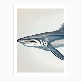 Mako Shark 3 Vintage Art Print