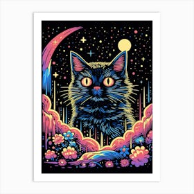 Quantum Meowshift, Psychedelic Cats series Art Print