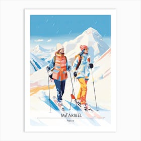 Meribel   France, Ski Resort Poster Illustration 1 Art Print