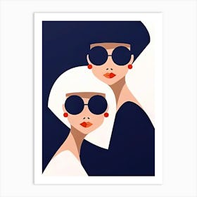 Two Women In Sunglasses Art Print