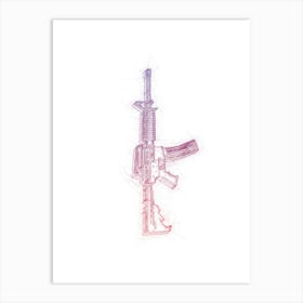 M16a4 Gun Patten 1 Art Print