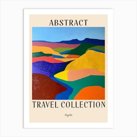 Abstract Travel Collection Poster Angola 2 Art Print