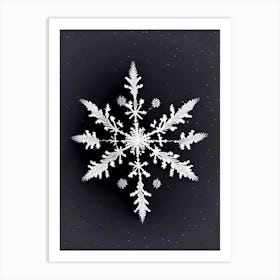 Stellar Dendrites, Snowflakes, Marker Art 2 Art Print