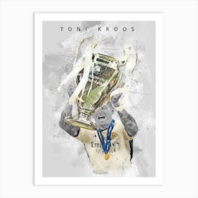 Toni Kroos Drawing Sketch Art Print