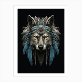 Mexian Wolf Native American 1 Art Print