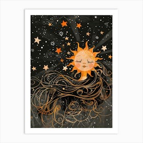 Sun And Stars 1 Art Print