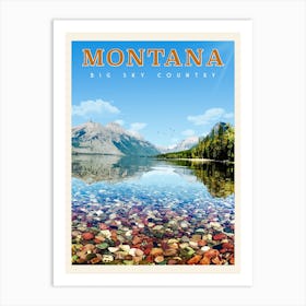 Montana Travel Poster Art Print