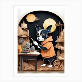 Boston Terrier-Reimagined 31 Art Print