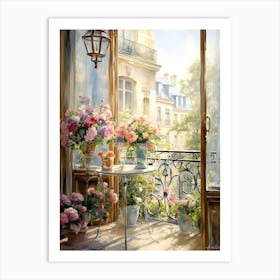 Chic Paris Apartment Balcony Art Print