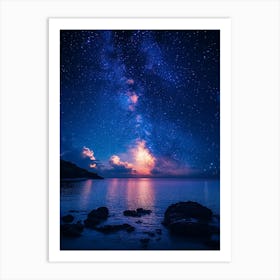 Milky Over The Sea Art Print