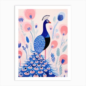 Playful Illustration Of Peacock For Kids Room 2 Art Print