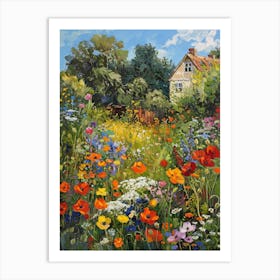 Poppies In The Garden 1 Art Print