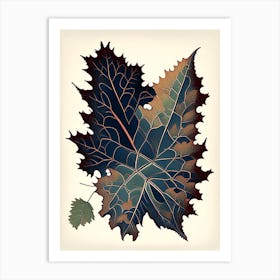 Oregon Grape Leaf Vintage Botanical Art Print