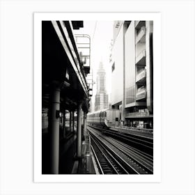 Osaka, Japan, Black And White Old Photo 2 Art Print