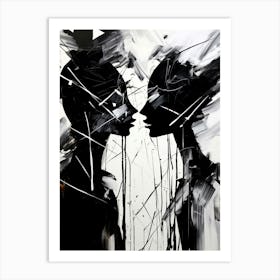 Communication Abstract Black And White 2 Art Print