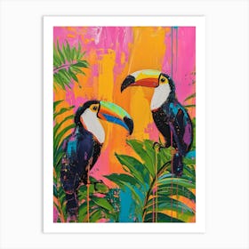 Colourful Toucan Brushstrokes 3 Art Print
